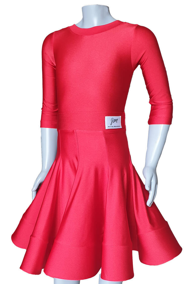 Spódnica do tańca, pierwszy krok dla dziewczynki do tańca towarzyskiego, czerwona, strój do tańca Iga