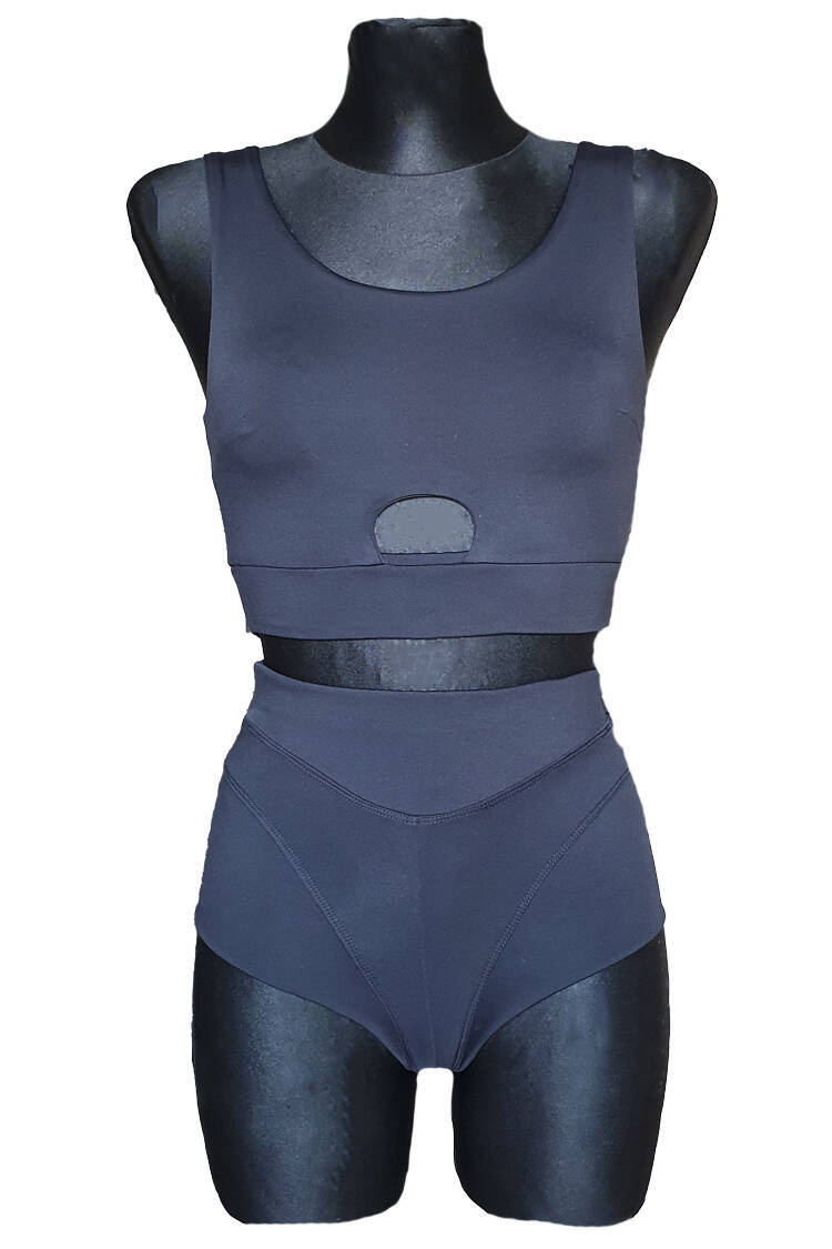 Top do pole dance, high heels, czarny, strój do tańca Wera